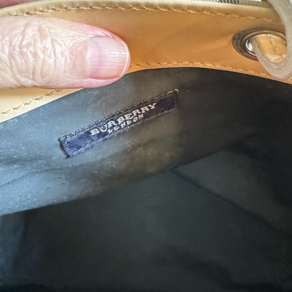 Burberry GUC tote. Beautiful tote with pocket on the front. Couple tiny spots - Picture 7 of 13
